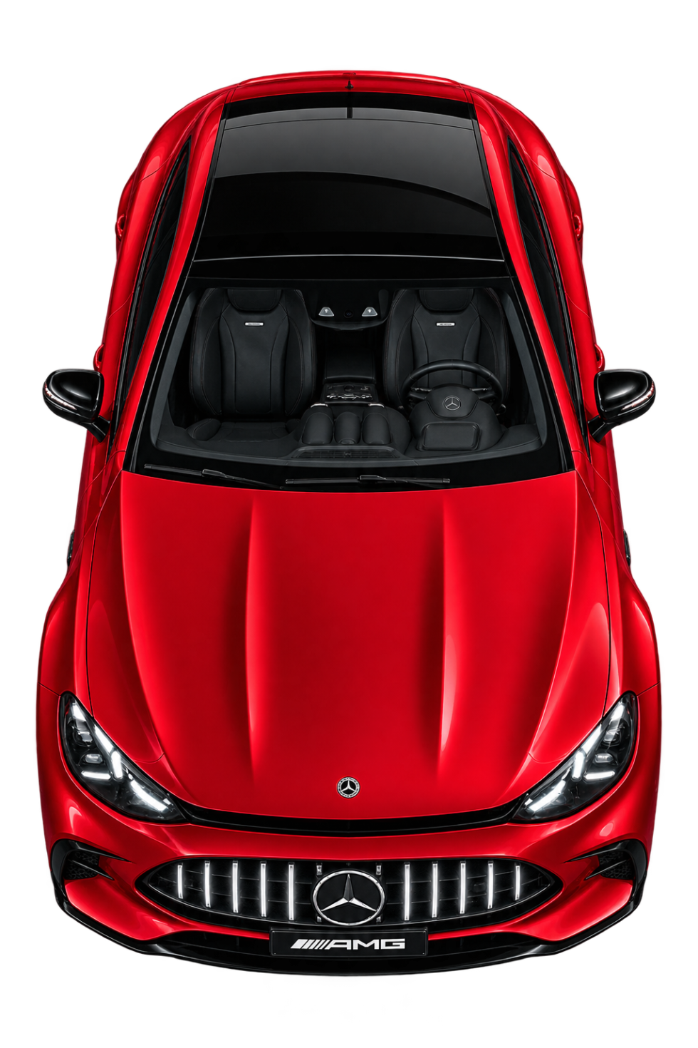 Top-down view of red Mercedes-AMG — Nova Auto Repair services every system